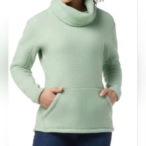 SMARTWOOL Hudson Trail Fleece Cowl Neck And  Kangaroo Pocket!